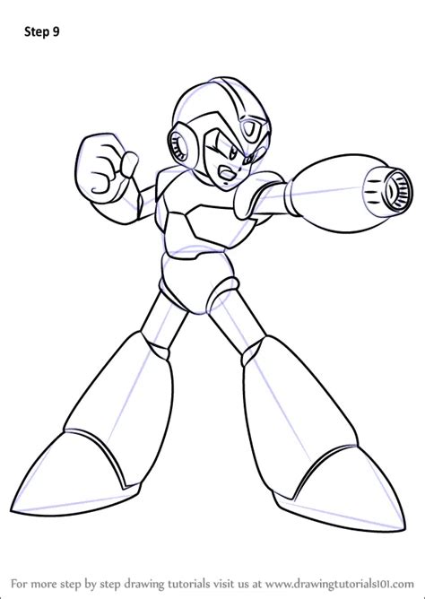 how to draw mega man x